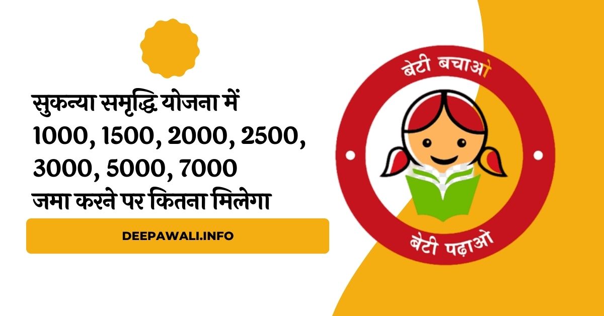 सुकन्या समृद्धि योजना में 1000 जमा करने पर कितना मिलेगा, सुकन्या समृद्धि योजना में 1500 जमा करने पर कितना मिलेगा